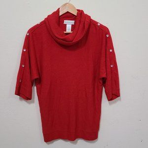 Draper's and Damons Red Cowlneck Sweater Medium